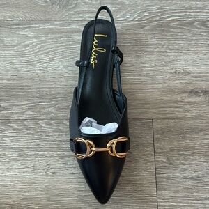 Black Slingback Loafer Slides